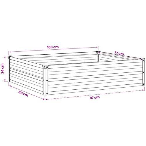  Povi&amp;scaron;eni vrtni krevet Drvena smeđa 100 x 80 x 24 cm Slike