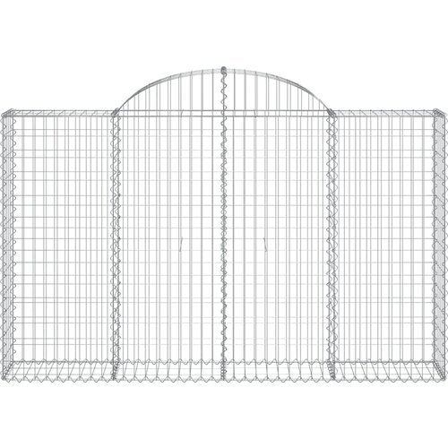  Lučne gabionske ko&amp;scaron;are 13kom 200x30x120/140cm pocinčano željezo Slike