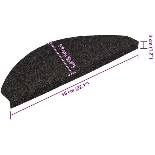  Samoljepljivi otirači za stepenice 20 kom crni 56 x 17 x 3 cm Slike