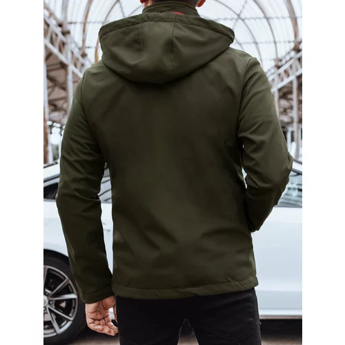 DStreet Men's softshell jacket with hood, green