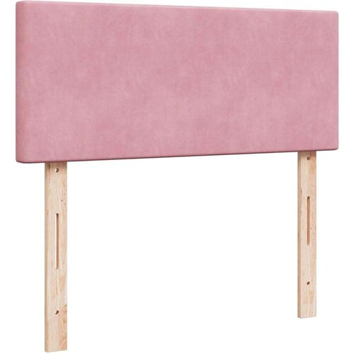 VidaXL Box spring postelja z vzmetnico roza 120x190 cm žamet Slike