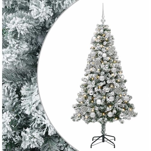  Umjetno božićno drvce s kuglicama 120 cm 150 LED lampica Slike