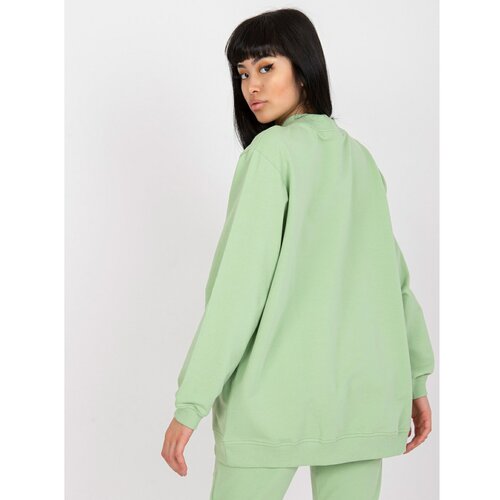 Fashion Hunters Oversized pistachio cotton sweatshirt Slike