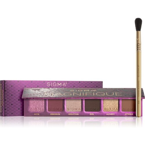 Sigma Beauty Magnifique Eyeshadow Palette paleta senčil za oči (s čopičem) Slike