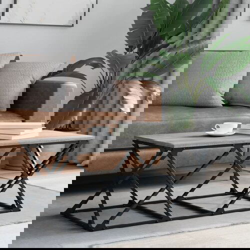 vidaXL Stolić za kavu boja sivog hrasta 100x49x40 cm konstruirano drvo Cijene