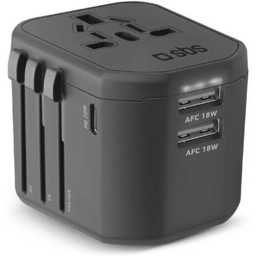 Sbs univerzalni potovalni adapter z USB-C TEADAPT2USBTCPD20UNI, EU/US/UK/AU Cene