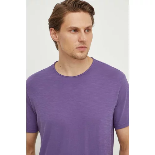 United Colors Of Benetton Bombažna kratka majica moški, vijolična barva