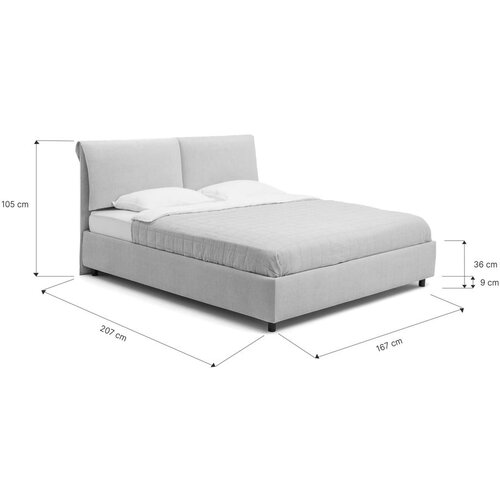 Bonami Selection Modra oblazinjena zakonska postelja s prostorom za shranjevanje z letvenim dnom 160x200 cm Myra Pillow &amp;ndash; Slike