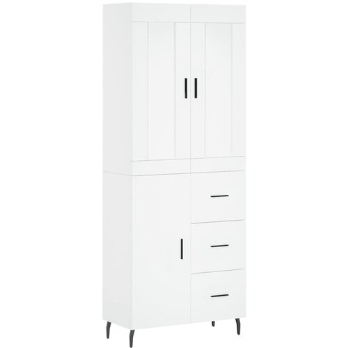 Maison Chic Visoka omara - Komoda - Predalnik bela 69,5x34x180 cm inženirski les, (21720825) Cene
