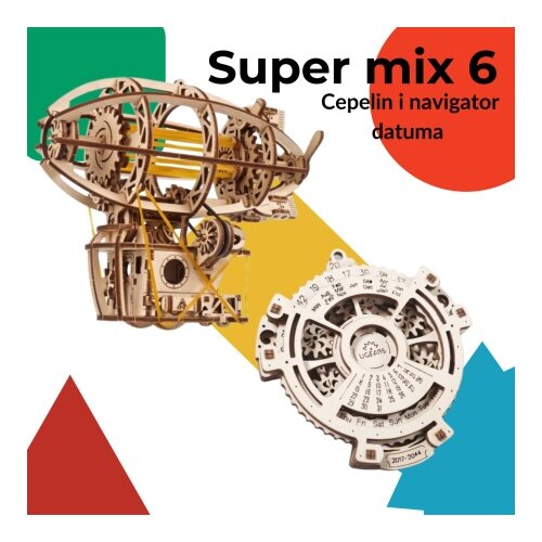 UGEARS 3D puzzle super mix 6 (Cepelin i navigator datuma) ( 8297) Cene