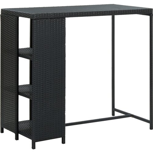 Barska barski stol sa stalkom za pohranu crni 120x60x110 cm poliratan Cijene
