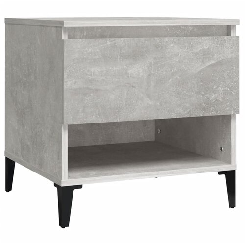 VidaXL Stranska mizica betonsko siva 50x46x50 cm inženirski les, (20712377) Slike