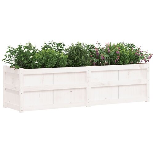  Vrtna sadilica bijela 180x50x50 cm od masivne borovine Slike