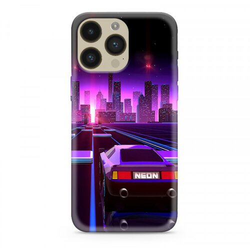 Ms futrola ultra tanki print clear neon wave za iphone 14 pro max (6.7) NW03 Slike