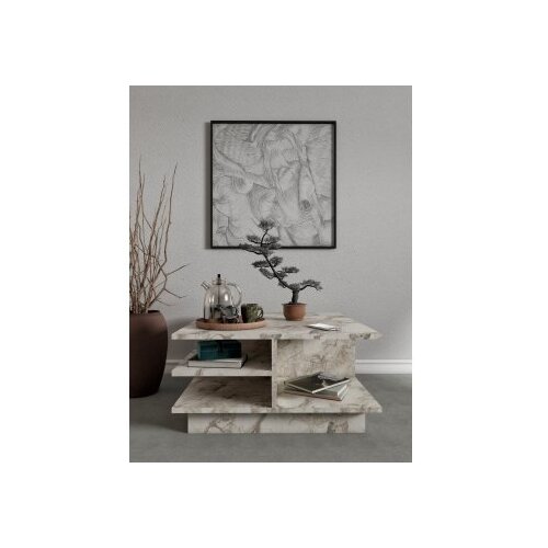 Hanah home Club sto Skull, 80x40x80 cm, Prljavobijela Slike