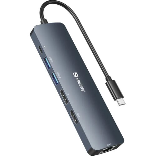 Sandberg Docking station USB-C - HDMI/DP/LAN/2xUSB 3.0/USB C PD 100W 136-43 Slike