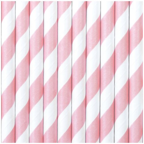 PARTY DECO papirnate slamice, svetlo roza, 19,5 cm Slike