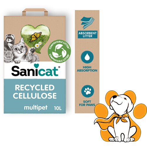 Sanicat posip Upijajući Clean&Green, Reciklirani Papir i Celuloza 10L - Ekološki Cene