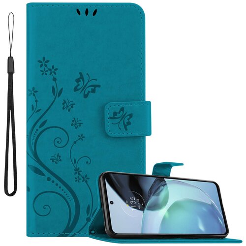 Cadorabo Motorola MOTO G72 in klasična rožnata zlata - ovitek v cvetličnem dizajnu z magnetnim zapiranjem, stoječo funkcijo in režami za kartice, (20859895) Cene