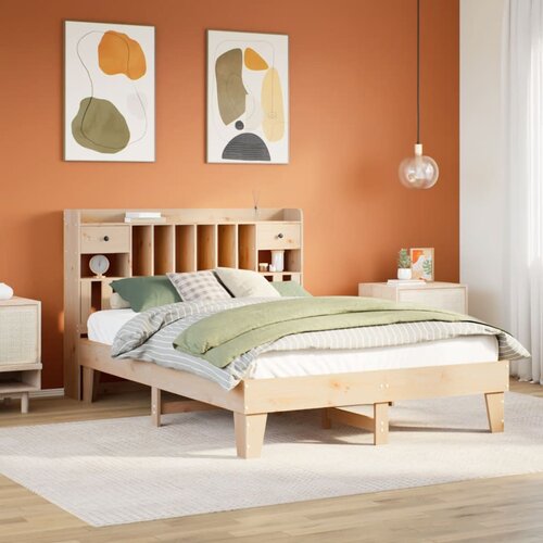 vidaXL Posteljni okvir brez vzmetnice 160x200 cm trdna borovina Cene