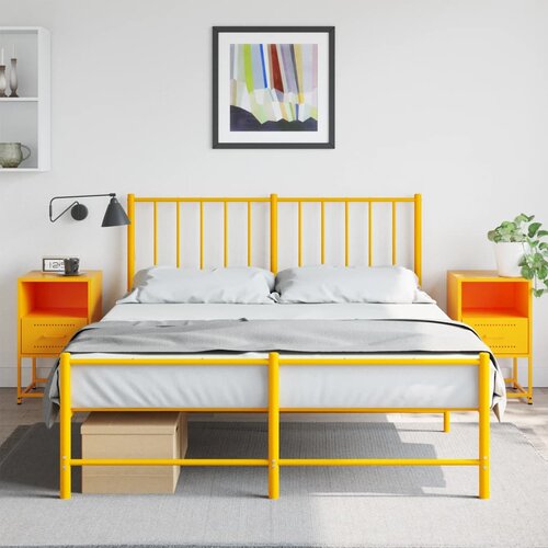 vidaXL Noćni ormarići 2 kom boja senfa 36 x 39 x 60,5 cm čelični Cijene