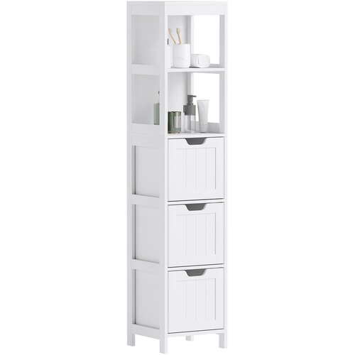 HOMCOM Kopalni&scaron;ka omara iverna plo&scaron;ča, MDF 30D x 30&Scaron; x 142,4V cm Bela, (5000279363) Cene