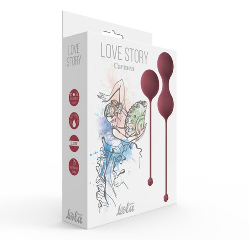 Lola games Vaginalne kuglice Set for Easy and Medium Level Love Story Carmen Wine Red Cene