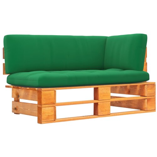 The Living Store Vrtni kotni kavč iz palet medeno rjava impregnirana borovina - Kotni Kavč Iz Palet, (21473340) Cene