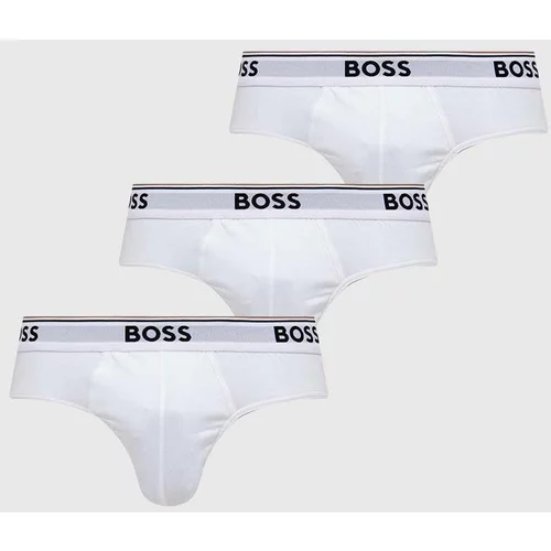 Boss Moške spodnjice 3-pack moški, bela barva