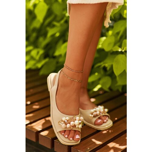 Kesi Women&amp;#039;s sandals with decorations S.Barski Beige Slike