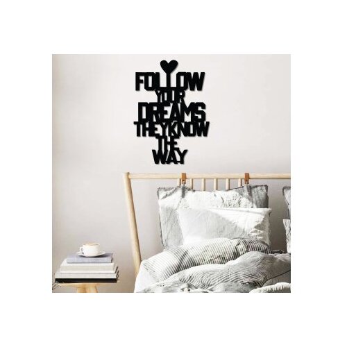 Opviq Zidna dekoracija Dreams Way, 40x54 cm, 1,5 mm, Crna Slike