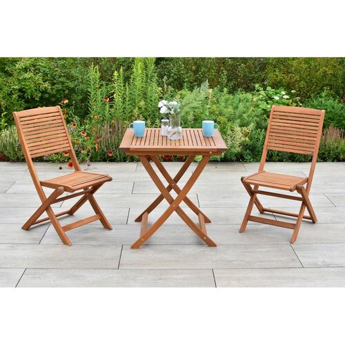 Gardenson Set Zložljivih Vrtnih Stolov Bali, Pravi Les, 2 Kos Slike