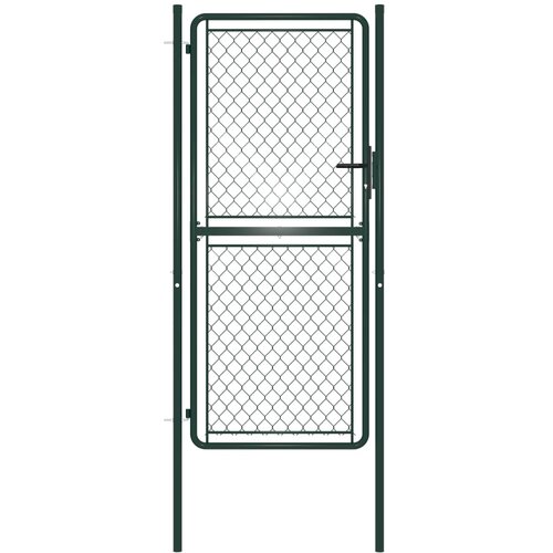 vidaXL vrtna vrata iz jekla 100x175 cm zelena Cene