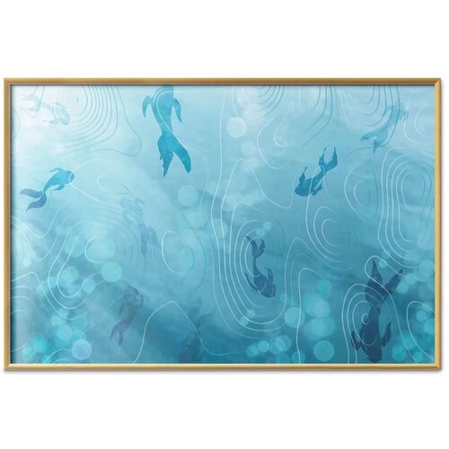  Plakat - Japanese Pond 90x60 Zlatni okvir Slike