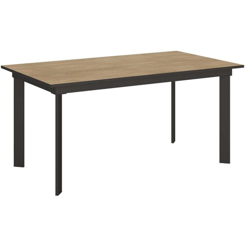 Ityhome Extendable table 90x160/220 cm Cumar Natural Oak with Anthracite structure, (20842764) Slike
