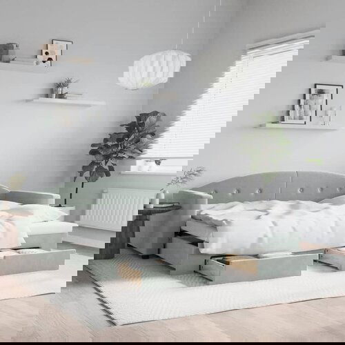 vidaXL Dnevni krevet na razvlačenje svjetlosivi 90 x 200 cm baršunasti Cijene
