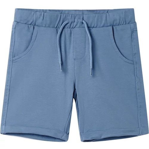 vidaXL Otroške kratke hlače z vrvico temno modre 104