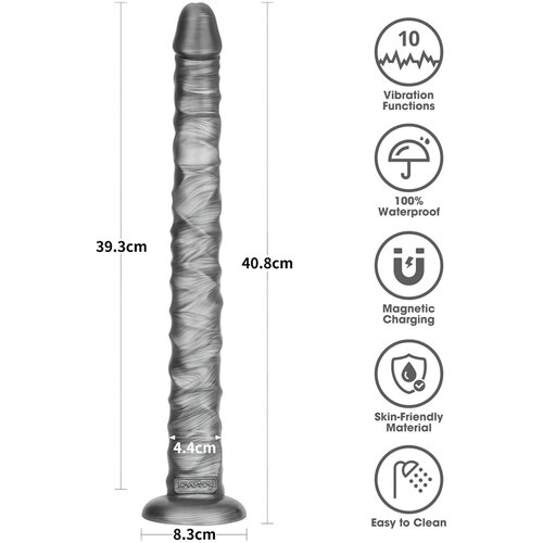 Lovetoy King Size - ekstra velik vibrator - 40,5 cm (siva) Slike