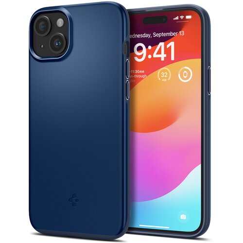 Spigen Za&amp;scaron;čitna torbica za iPhone 15 Plus Thin Fit modra, (21521735) Slike