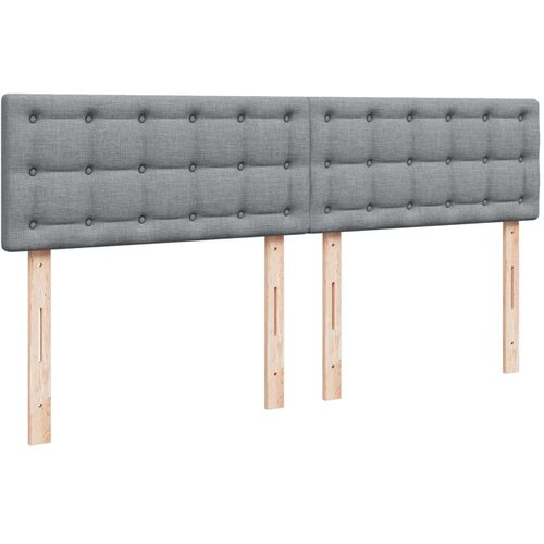 VidaXL Krevet s oprugama i madracem svjetlosivi 180x200 cm od tkanine Slike