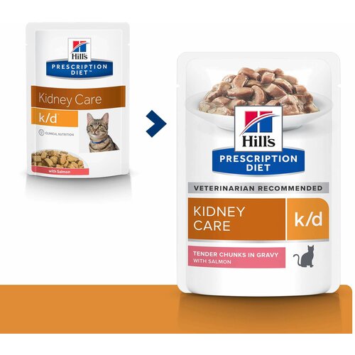 Hill’s Prescription Diet cat veterinarska dijeta K/D Losos 12x85g Cene