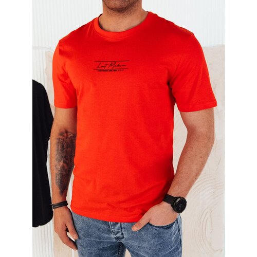 DStreet Men's T-shirt with orange print Cene