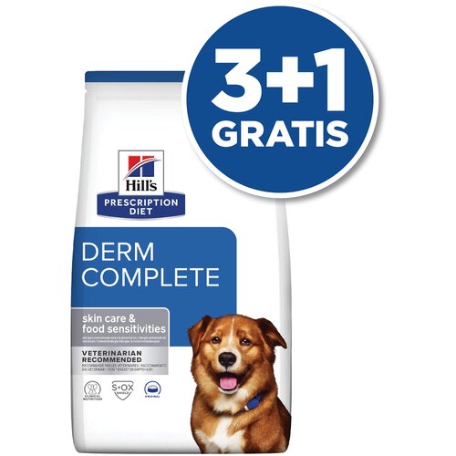 Hills Prescription Diet Dog Derm Complete 12kg 3+1 GRATIS Slike