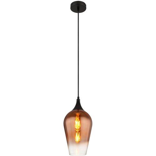 Globo 15552H1 - Luster na sajli LAVUS 1xE27/60W/230V, prečnik 18 cm, bakarne boje Cene