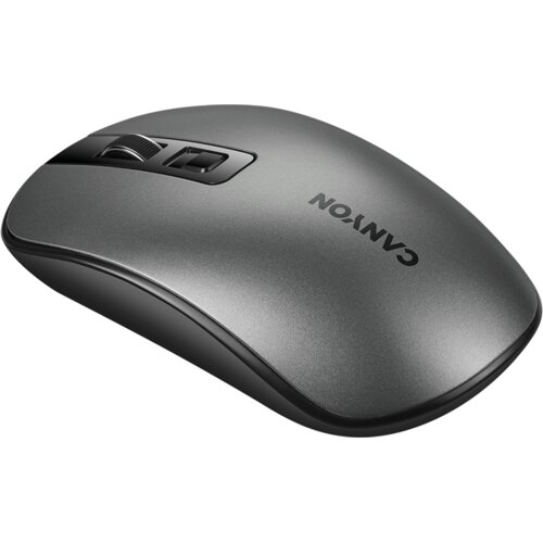 Canyon MW-18, 2.4GHz Wireless Rechargeable Mouse with Pixart sensor, 4keys, Silent switch for right/left keys,DPI: 800/1200/1600, Max. usage 50 hours for one time full charged, 300mAh Li-poly battery, Dark grey, cable length 0.6m, 116.4*63.3*32.3mm, 0.075 Slike