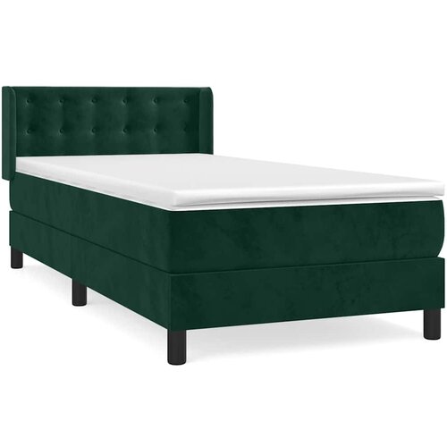 Box spring krevet s madracem tamnozeleni 90x200 cm bar&amp;scaron;unasti Slike