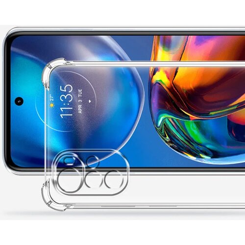  Techsuit Shockproof Clear Silicone prozirna maskica otporna na udarce za Motorola Moto E32 / Moto E32s / Moto G22 Slike