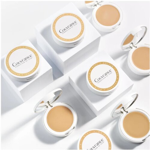 Av&amp;egrave;ne Couvrance Compact Cream Foundation kremasti tekoči puder z visoko UV za&amp;scaron;čito odtenek Naturel 8,5 g Slike