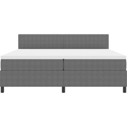  Krevet s box springom s madracem svijetlosivi 200x200 cm Kordurojna tkanina Slike