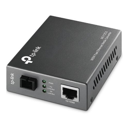 Tp-link MC112CS network media converter 100 Mbit /s Single-mode Black Slike